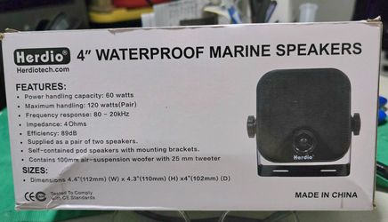 4" Waterproof Marine Speakers