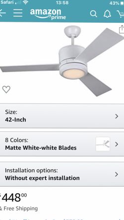 BRAND NEW Monte Carlo ceiling fan and light