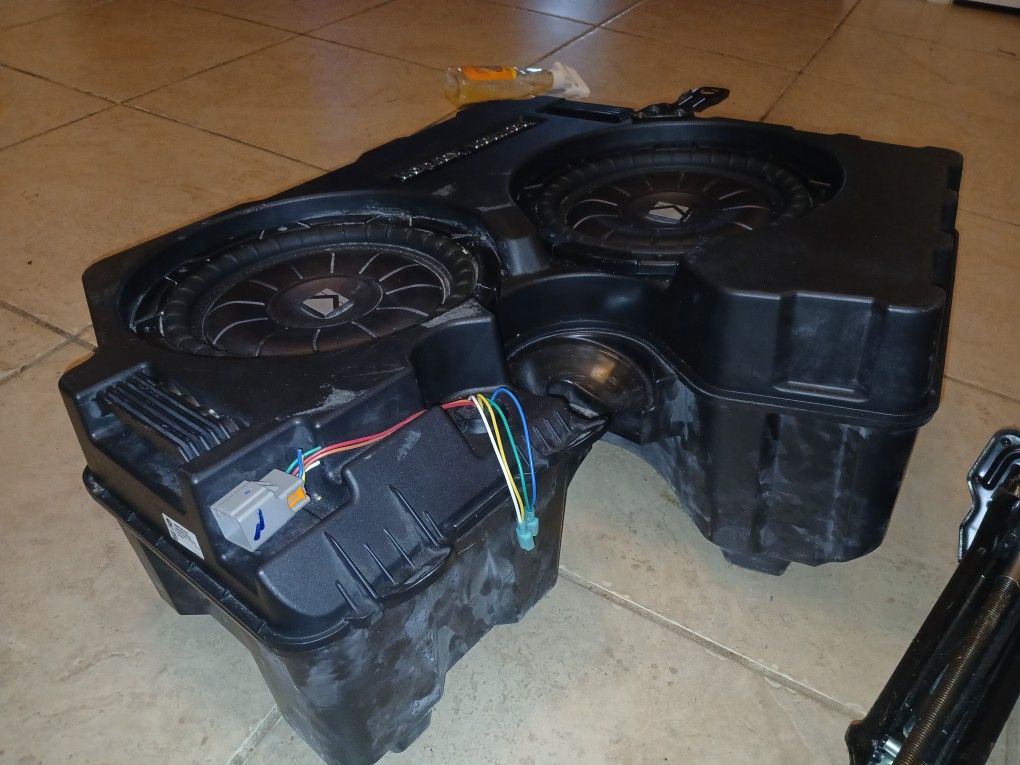 Dodge Charger Harmon Kardon Sub Box W. Kicker Sub Upgrade And Mono AMP Rockford