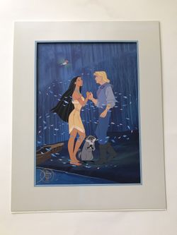 Pocahontas and John Smith Exclusive Commemorative Lithograph. The Disney Store 1995.