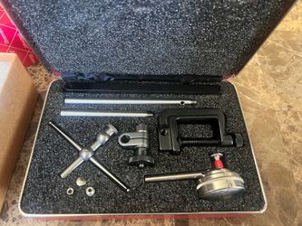 Starrett No.196 Universal Dial Test Indicator Plunger W/ Case USA Machinist Tool