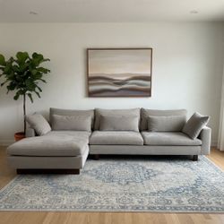 West Elm Light Taupe Sectional Couch 🛻Delivery Available🛻