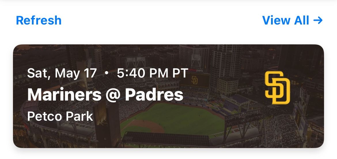 Padres Vs mariners 5/17 /25