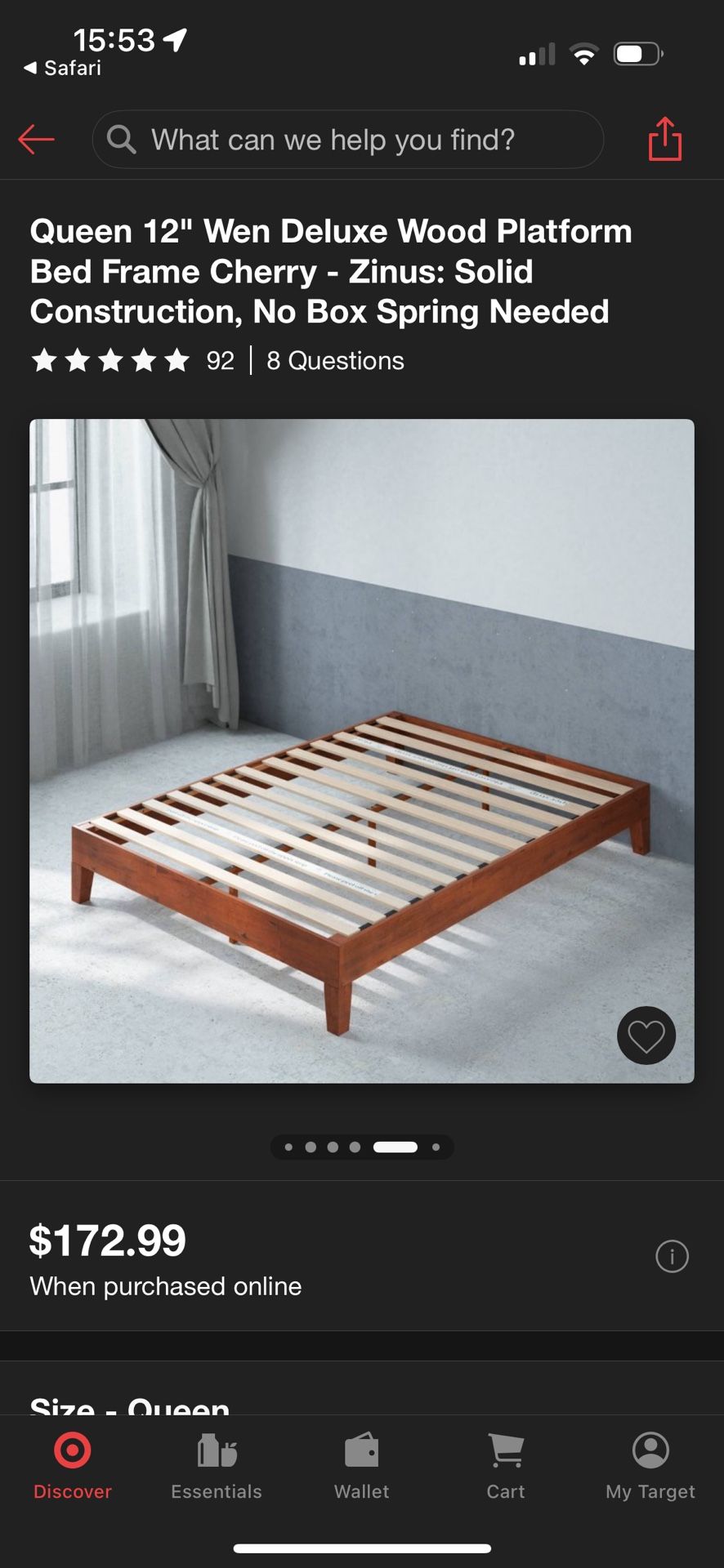Queen bed frame for sale 