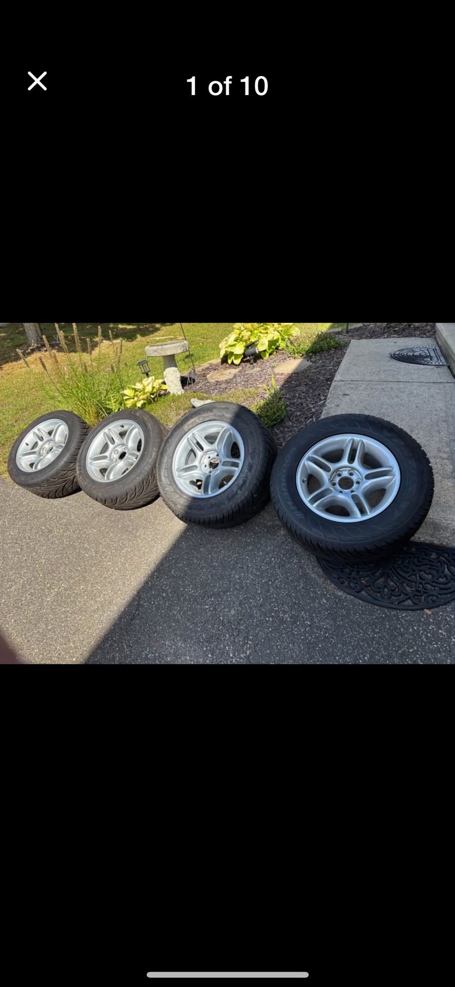 Dodge Dakota Durango RT R/T OEM Wheels rims 17x9 1 17" Factory Silver 6x4.5 Rims are in like new condition. Tires are brand new but old never