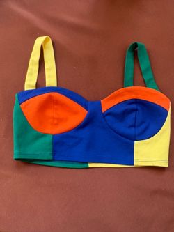 Women colorful crop top size S