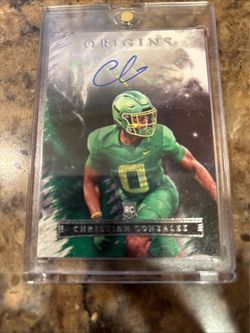 Christian Gonzalez Origins Autographed Rookie Card
