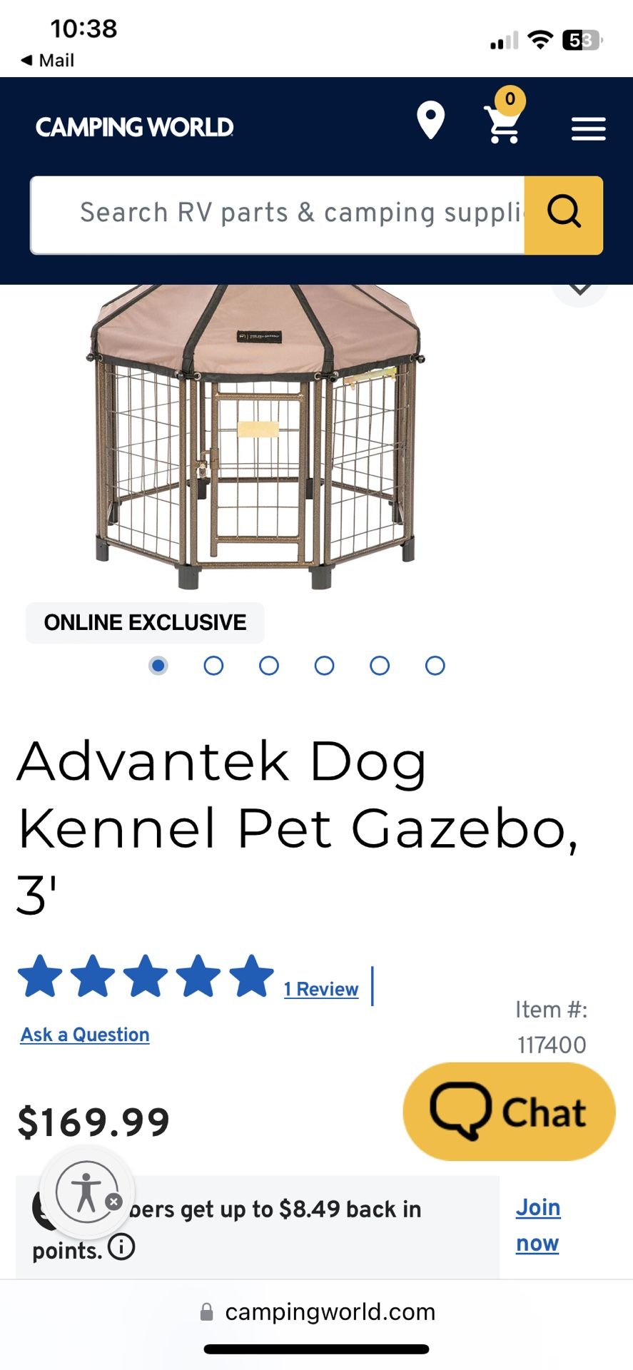 3’ Pet Gazebos-Pets Up To 60lbs (Qty4)
