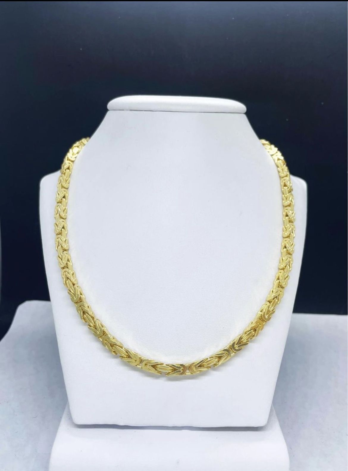 14k Solid gold Byzantine Chain ,  Necklace