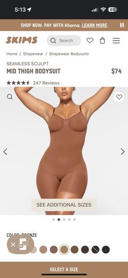 Skims Seamless Sculpt Mid Thigh Bodysuit