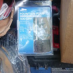 Fountain Pump With Low Water Shut Off