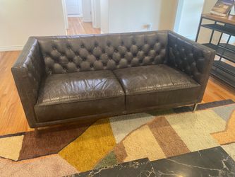 CB2 Savile Leather Sofa