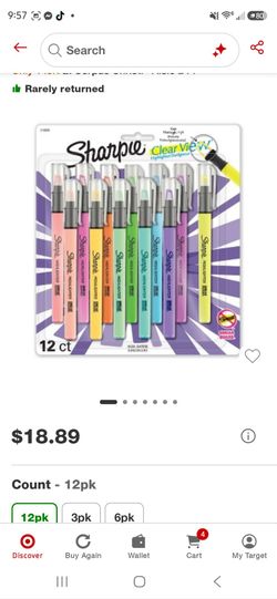 Sharpie ClearView Highlighters 12-Count