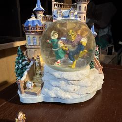 Disney Beauty and the Beast musical snow globe 