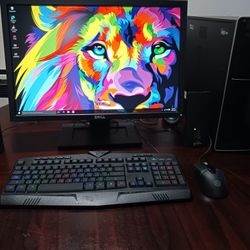 Hp Pavilion desktop Computer Windows 10. Good Working Condition.  AMD Athlon (tm) ll x 4630 processor.  4 gb Ram. monitor 23  inches.   speakers inclu
