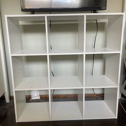 White cubby shelf