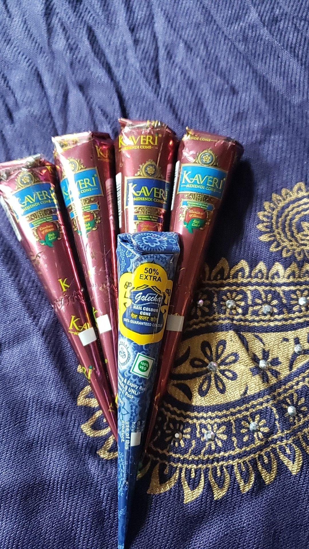 5 Henna Cones