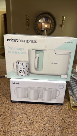 Cricut mug press and 6 15 oz mugs