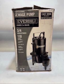 🚀 3/4 HP Sewage Ejector Pump Everbilt