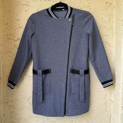 Mevis Girls Wool blend Coat Zip Closure, 57 inches