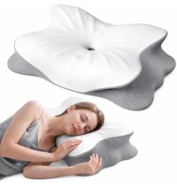 Cervical Neck Pillow for Pain Relief, Ergonomic Memory Foam Pillow