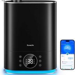 Smart 7L Humidifiers for Bedroom, Top-Fill Cool & Warm Mist Humidifier Large Room, Auto Mode, 70H