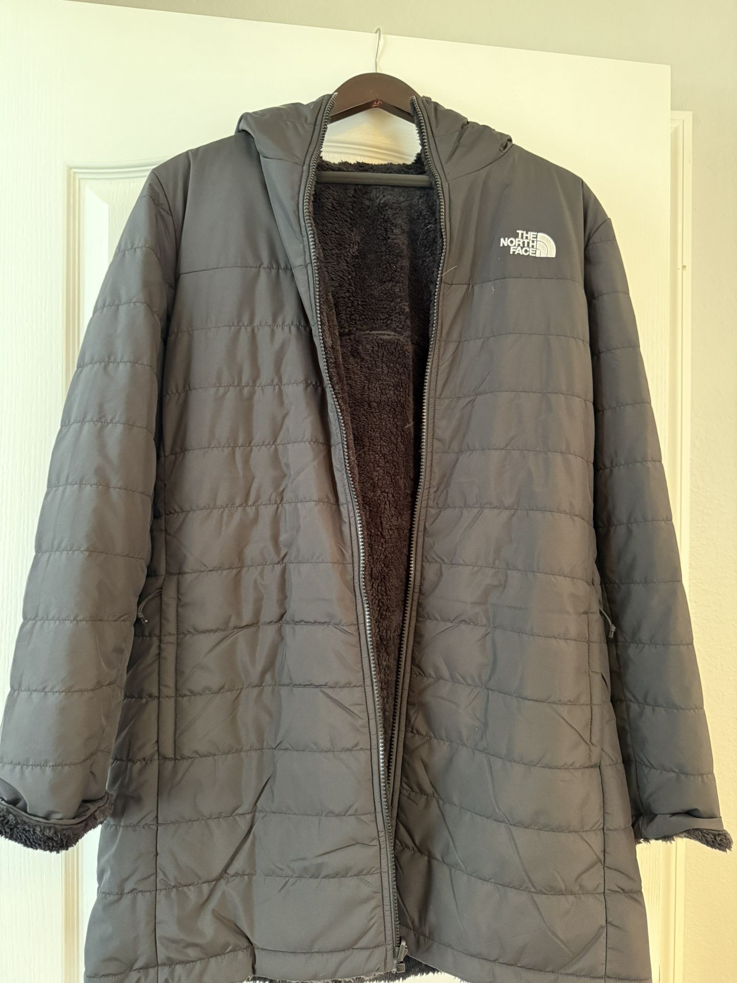 The North Face Mossbud Faux Fur Fleece Lined Insulated Reversible Hooded Parka