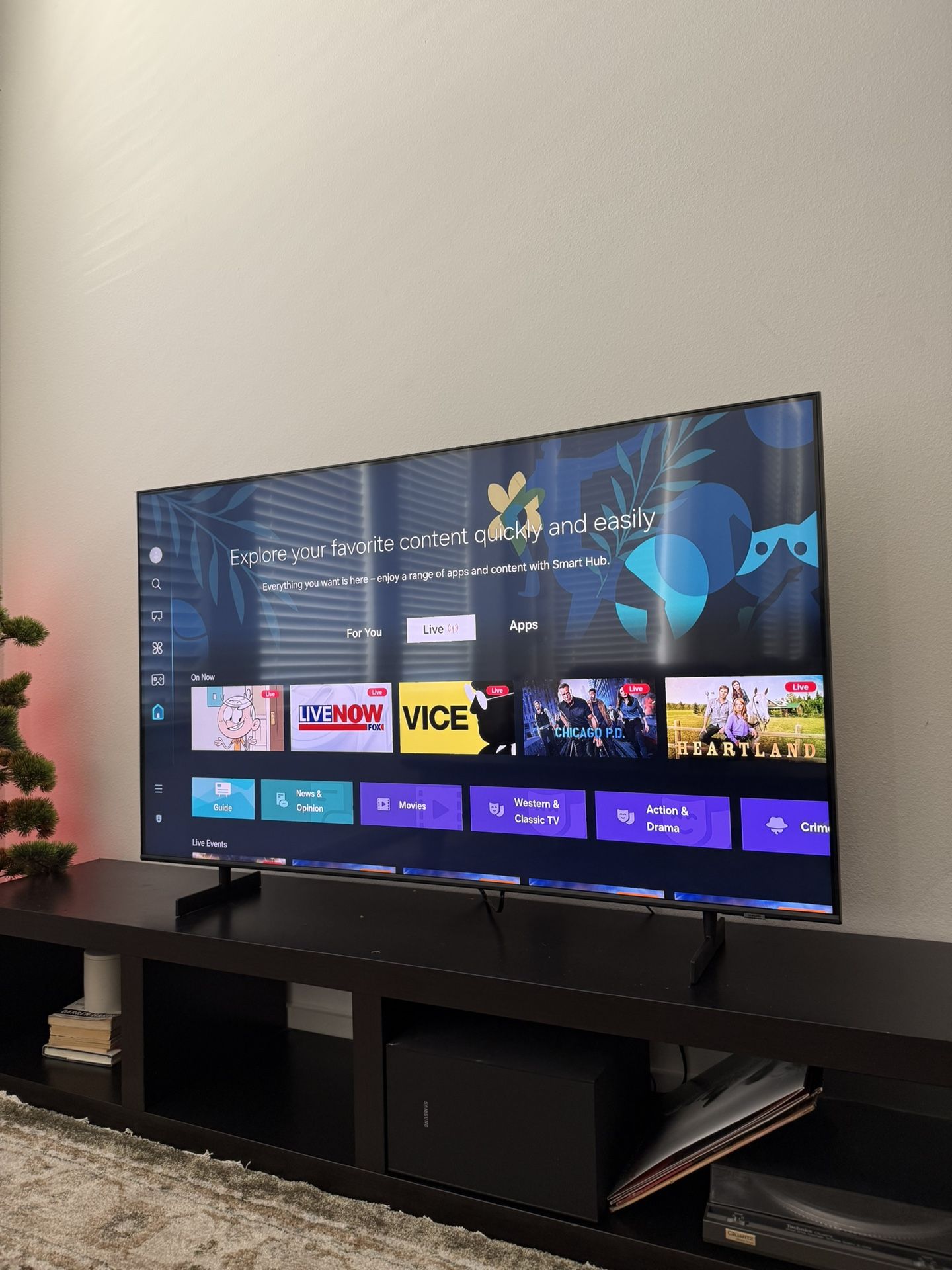 55” SAMSUNG QLED TYZEN 4K HDR SMART TV QN55Q60DAFXZA