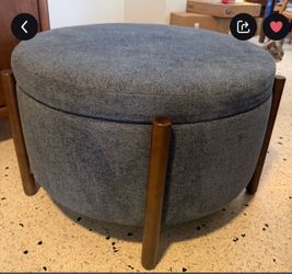 Blue round storage Ottoman !!