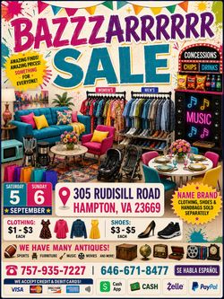 Massive yard sale this weekend hampton Va