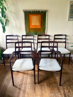Mid-Century Modern Rosewood Dining Chairs - Set of 6