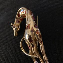 ❤️~$20~VTG GOLD TONE GIRAFFE BROOCH/LAPEL PIN
