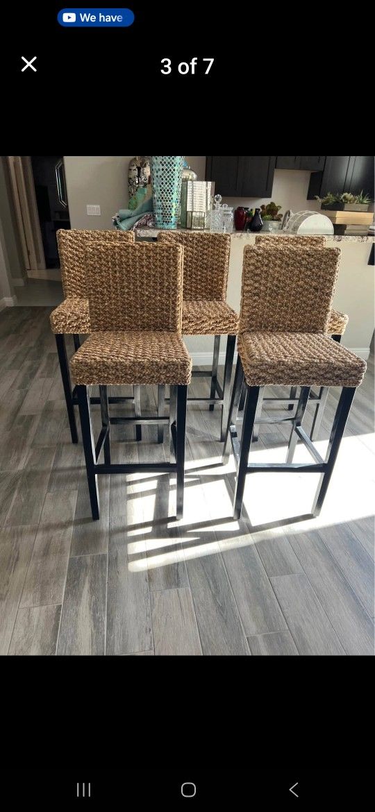 5 Bar Stools 31" Seat Height. Pls READ Description