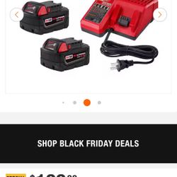 M18 18-Volt Lithium-Ion XC Starter Kit with Two 5.0Ah Batteries and Charger