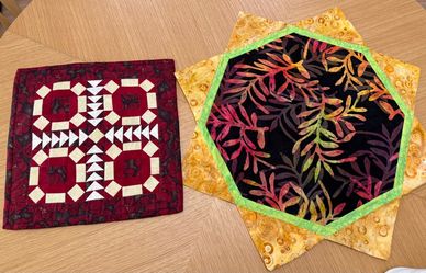 2 Pieces - Handmade Quilted Table Topper & Wall Hanging