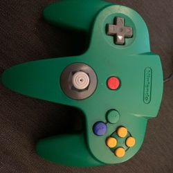 N64 Nintendo 64 green controller