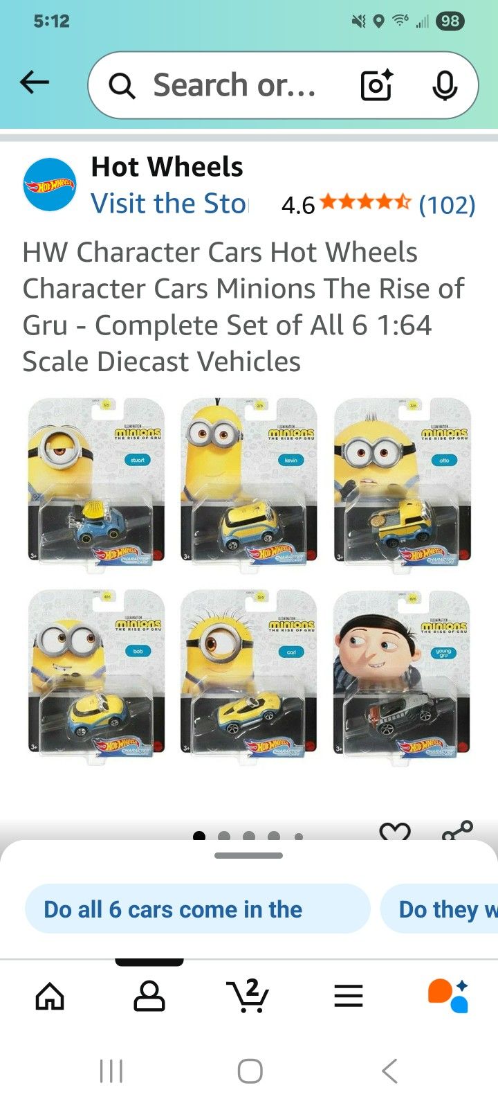Minions Hot Wheels  
