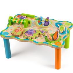 Melissa & Doug First Play Children’s Jungle Wooden Activity Table for Toddlers