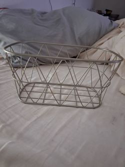 SILVER WIRE BASKET