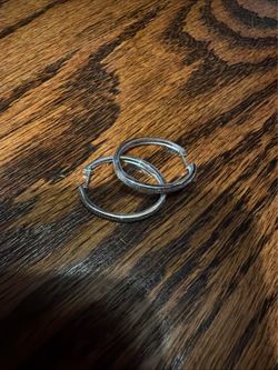 Sterling silver hoop earrings