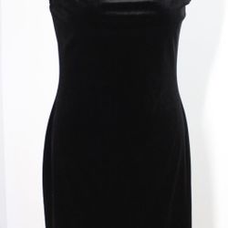 Forever 21 Black Velvet Sparkle Dress Size Large 