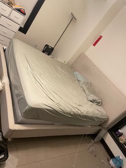 Upholstered Bed Frame with Headboard - King size