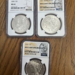 Silver Vintage Graded Coins