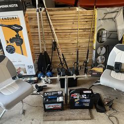 10’ Basspro Sun Dolphin Sportsman’s /Trailer /Accessories