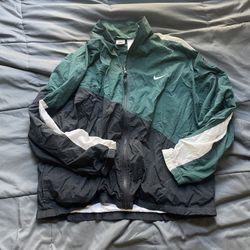Vintage Nike Windbreaker Black And Green