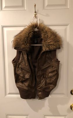 Fur Leather Vest Jacket