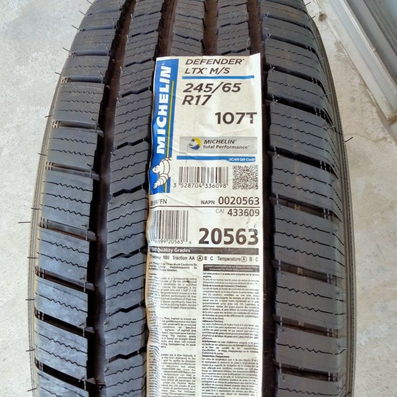 Brand New Michelin 245/65/R17