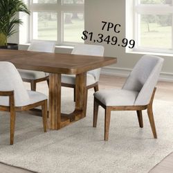 NEW 7PC DINING SET GY