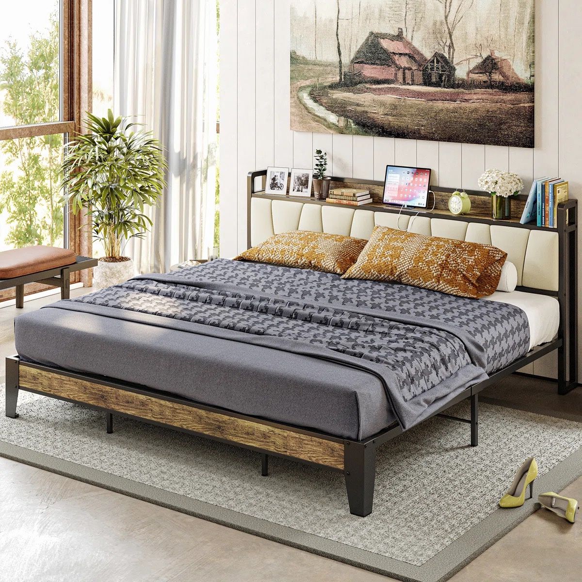 Metal Bookcase Storage Bed kit