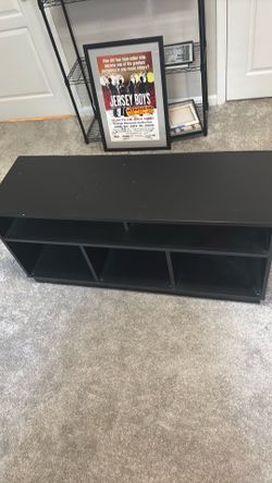 5-Shelf Black TV Stand Console